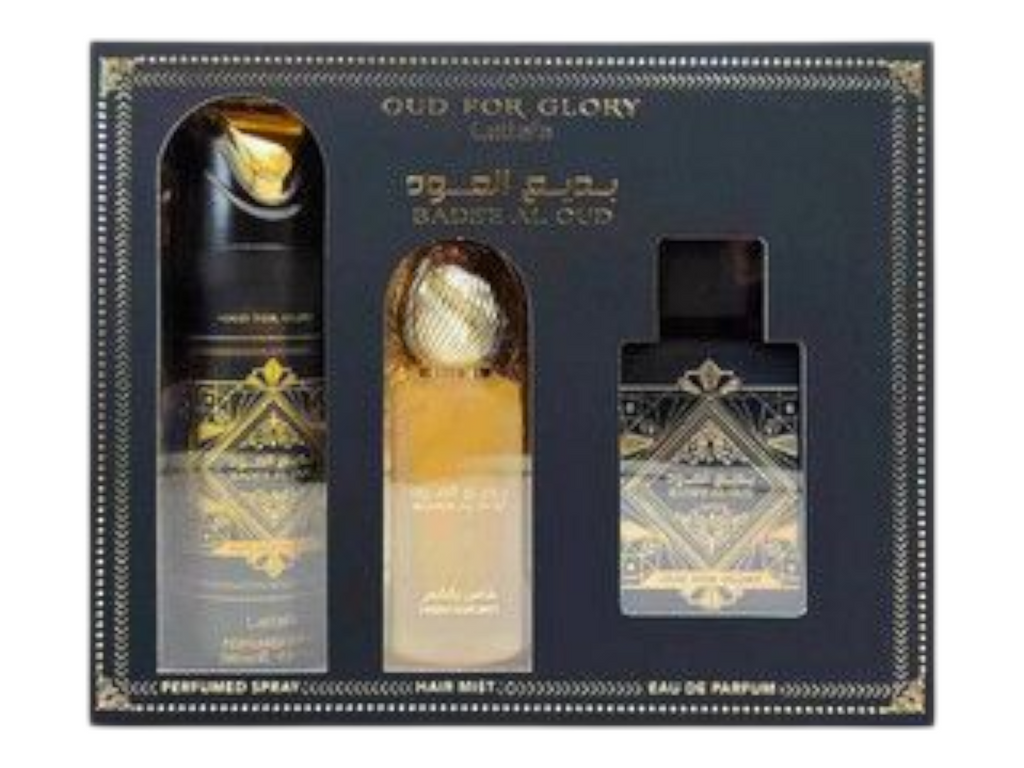 Lattafa Bade'e Al Oud Oud for Glory Gift Set 3 Pcs Unisex image 1