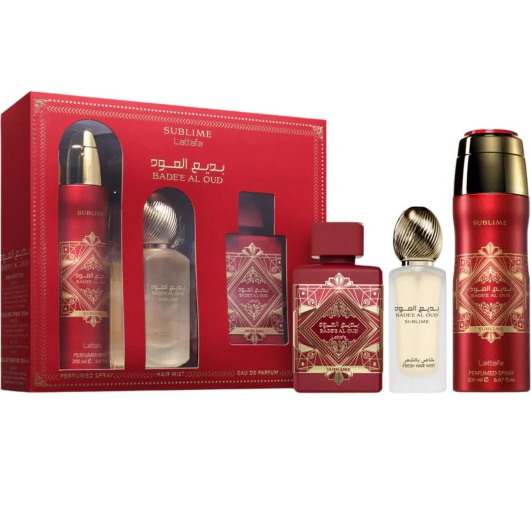 Lattafa Bade'e Al Oud Sublime Gift Set 3 Pcs Unisex image 1